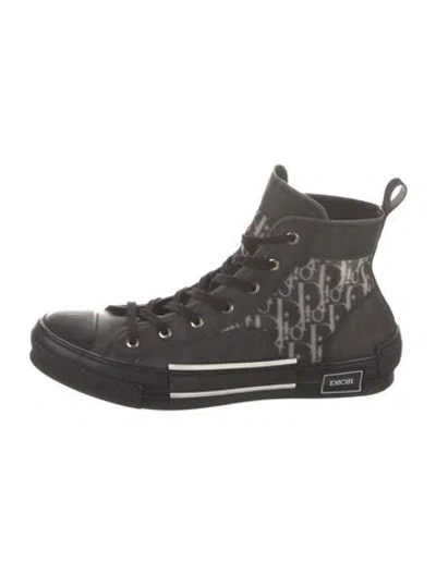 Pre-owned Dior Men B23 Oblique Sneakers In Black