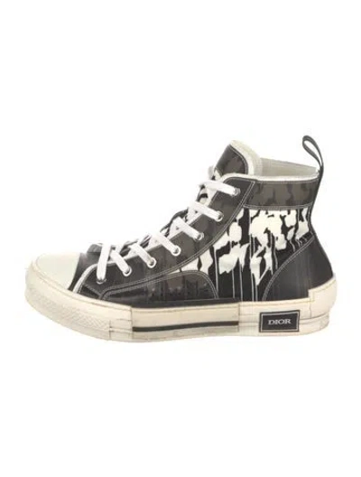 Pre-owned Dior Men B23 Pettibon Sneakers In Black