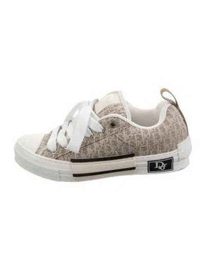 Pre-owned Dior Men B23 Skater Sneakers In White