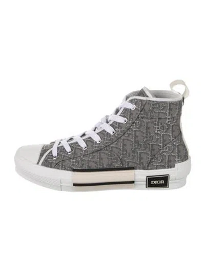 Pre-owned Dior Men B23 Sneakers In Gray
