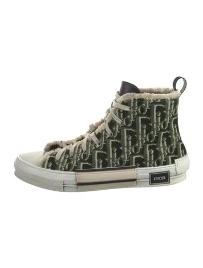 Pre-owned Dior Men B23 Sneakers In Green