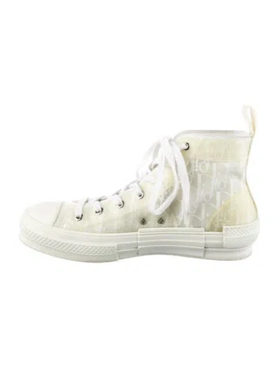 Pre-owned Dior Men B23 Sneakers In White