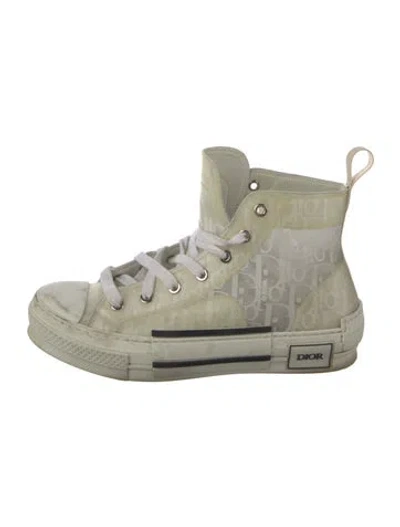 Pre-owned Dior Men B23 Sneakers In White