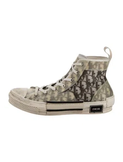 Pre-owned Dior Men B23 Sneakers In White