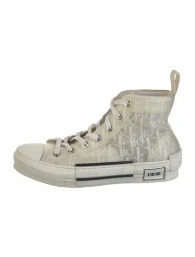 Pre-owned Dior Men B23 Sneakers In White
