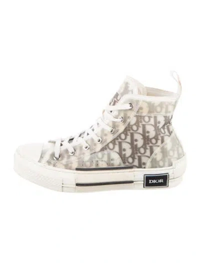Pre-owned Dior Men B23 Sneakers In White