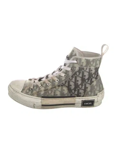 Pre-owned Dior Men B23 Sneakers In White
