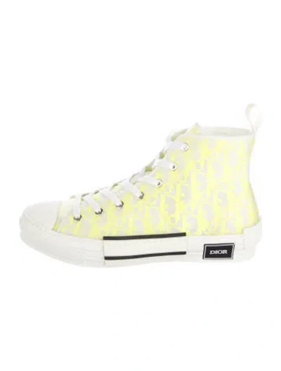 Pre-owned Dior Men B23 Sneakers In Yellow