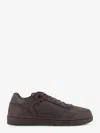 Dior Men B27 Leather Sneakers With Embossed Cd Logo In Brown