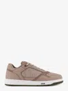 Dior Men B27 Leather Sneakers With Suede Inserts In Neutral