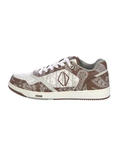 Pre-owned Dior Men B27 Low 'paisley - Coffee' Athletic Sneakers In Multi