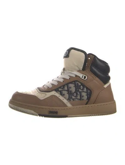 Pre-owned Dior Men B27 Sneakers In Brown