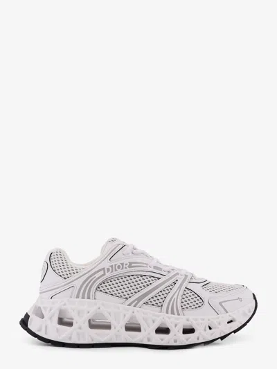 Dior Men B35 Nxxt Technical Fabric And Mesh Sneakers In White