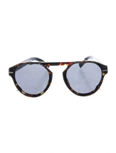 Pre-owned Dior Men Black Tie 254s Oversize Sunglasses