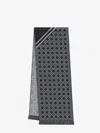 Dior Men Cannage Jacquard Wool Scarf In Gray