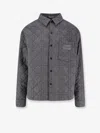 Dior Men Cannage Shirt Jacket With Embroidery Christian  Couture In Gray