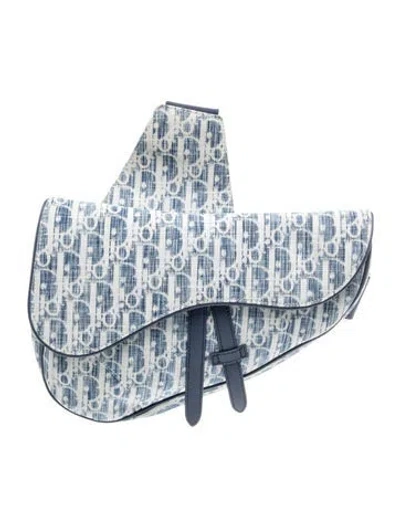 Pre-owned Dior Men Canvas Backpack In Blue