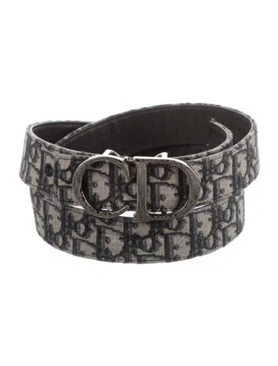 Pre-owned Dior Men Canvas Belt Kit In Blue