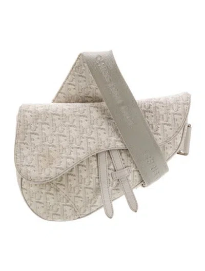 Pre-owned Dior Men Canvas Crossbody Bag In Neutral