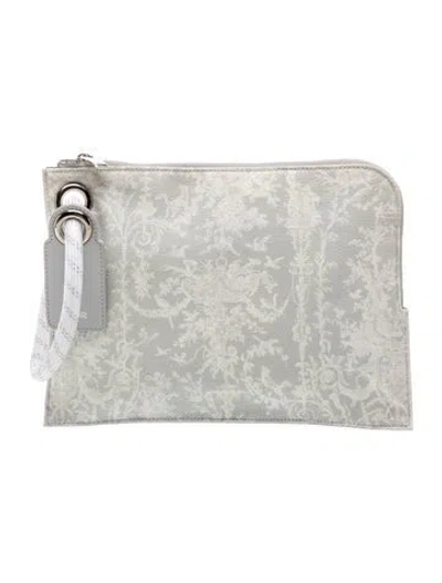 Pre-owned Dior Men Canvas Vip Invitation Zip Pouch In Multi