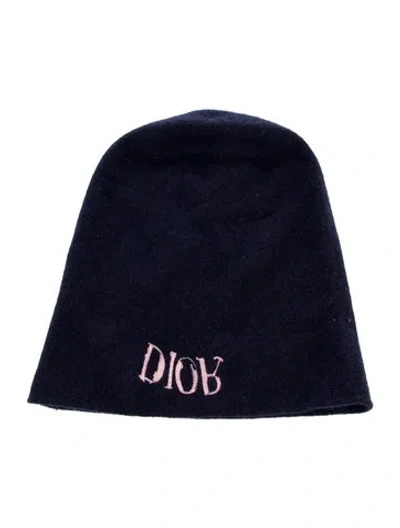 Pre-owned Dior Men Cashmere Beanie In Blue