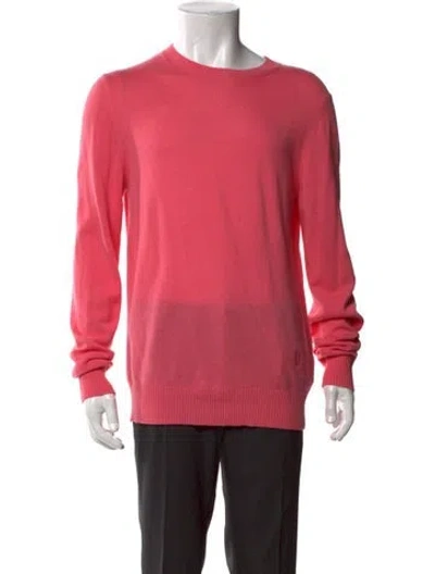 Pre-owned Dior Men Cashmere Crew Neck Pullover In Red
