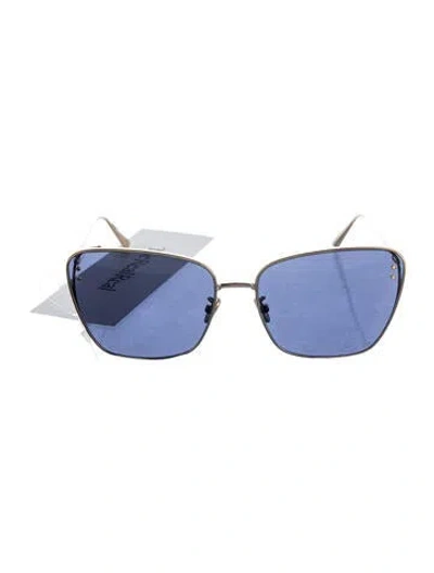Pre-owned Dior Men Cat-eye Tinted Sunglasses In Gold