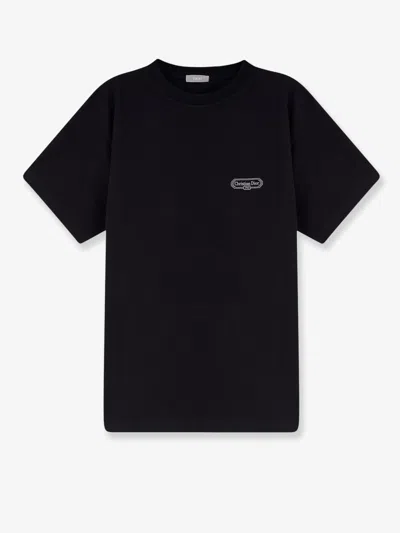 Dior Men Cd Box Cotton T-shirt In Black