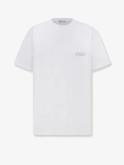 Dior Men Cd Box Cotton T-shirt In White