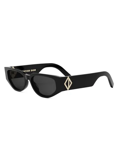 Dior Men's Cd Diamond S7i Geometric Sunglasses In Black
