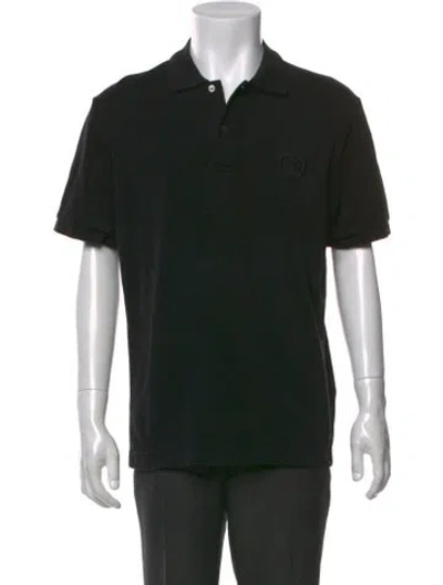 Pre-owned Dior Men Cd Icon Collar Polo Shirt In Black