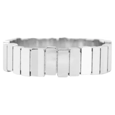 Pre-owned Dior Men's Christian  Gem Collection 18k White Gold Band Ring