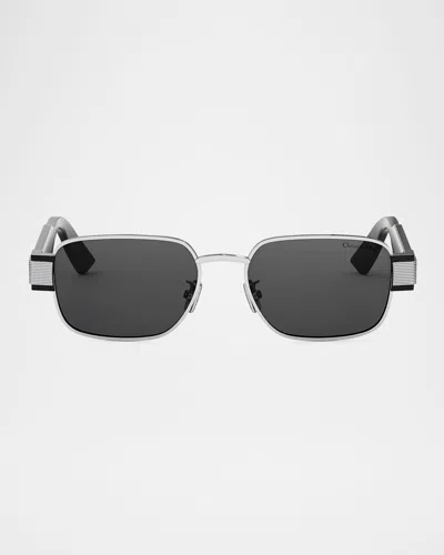 Dior Men's Christian  Label Rectangle Metal Sunglasses