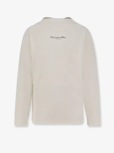 Dior Men Cotton And Wool Blend Sweater In Neutral