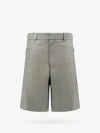 Dior Men Cotton Blend Bermuda Shorts With Lateral Zip In Green