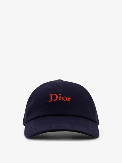 Dior Men Cotton Hat With Embroidered Logo On The Front In Black