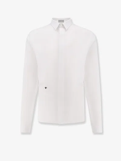 Dior Men Cotton Shirt In White
