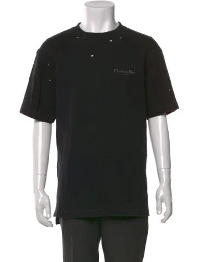 Pre-owned Dior Men Couture Graphic Print T-shirt In Black