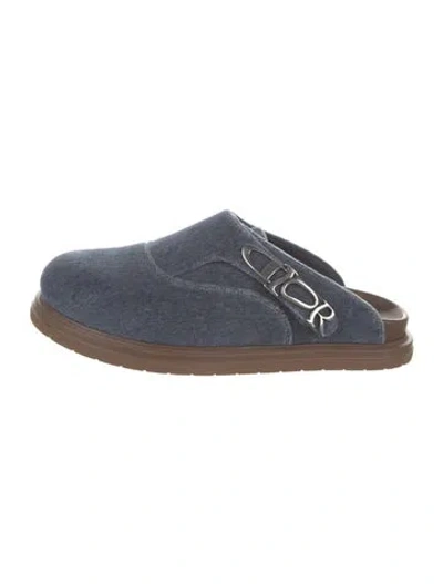 Pre-owned Dior Men Denim Slippers In Blue