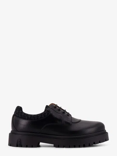 Dior Men Dh Dexpii Leather Lace-up In Black