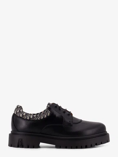 Dior Men Dh Dexpii Leather Lace-up In Black