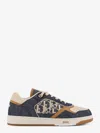Dior Men Dh Sn B27 Uptow Denim And Leather Sneakers
