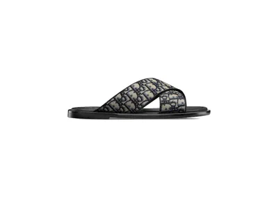 Pre-owned Dior Men's  Alias Sandals Oblique Sneakers In Blue/black
