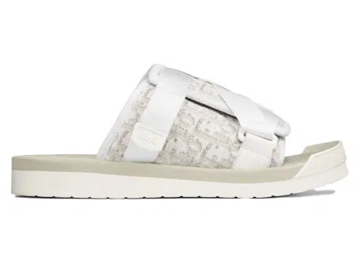 Pre-owned Dior Men's  Alpha Slide Sneakers In Off White/beige
