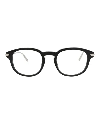 Pre-owned Dior Men's  Aviatorframe Acetate Optical Frames In Black Black Transparent (dm50037i/55/001)