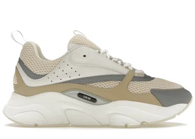 Pre-owned Dior Men's  B22 Sneakers In Cream/beige/white