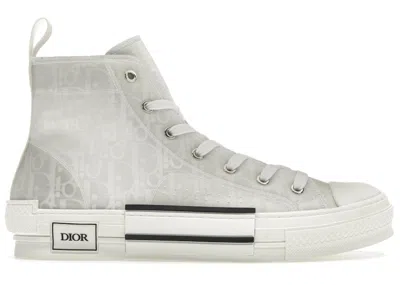 Pre-owned Dior Men's  B23 High Top Oblique Sneakers In White