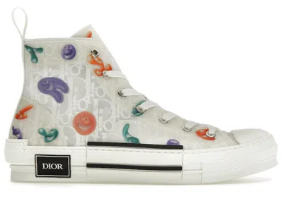 Pre-owned Dior Men's  B23 High X Kenny Scharf Sneakers In White