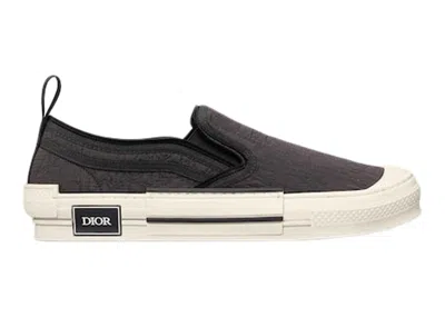 Pre-owned Dior Men's  B23 Low Oblique Kumo Sneakers In Black/white