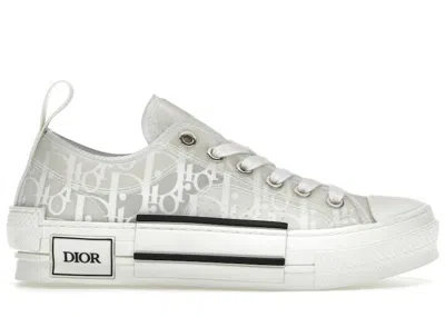 Pre-owned Dior Men's  B23 Low Top Oblique Sneakers In White